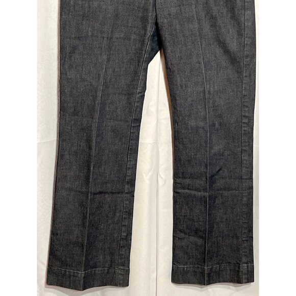 Gap Curvy Fit Flared Leg Pants Size 6A Dark Gray Denim - Picture 5 of 9